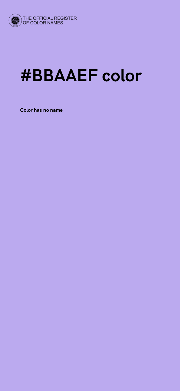 #BBAAEF color image