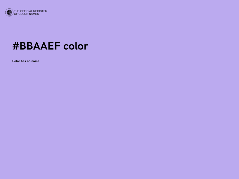 #BBAAEF color image