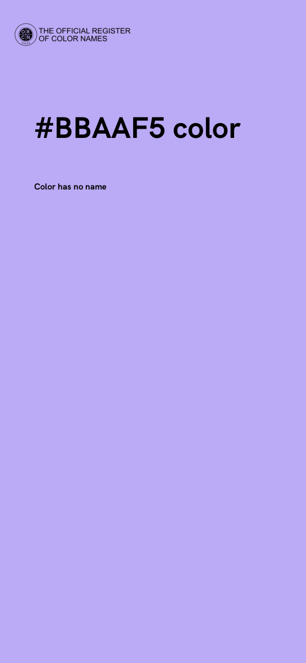 #BBAAF5 color image