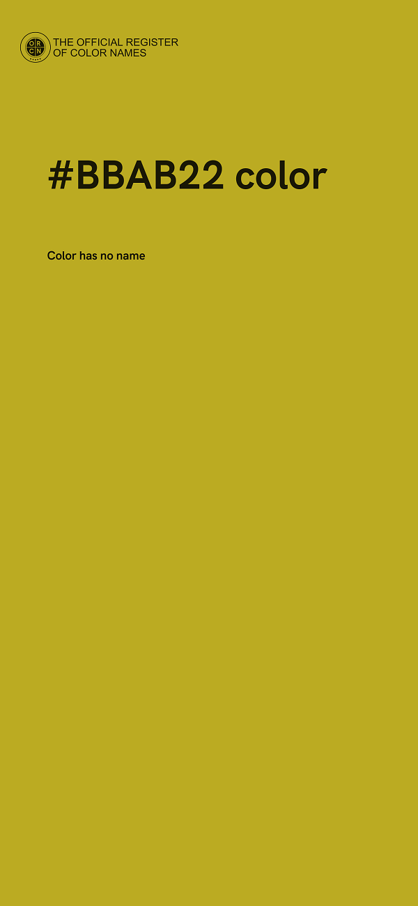 #BBAB22 color image