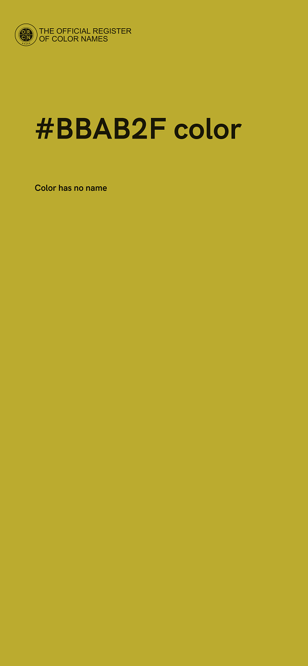 #BBAB2F color image