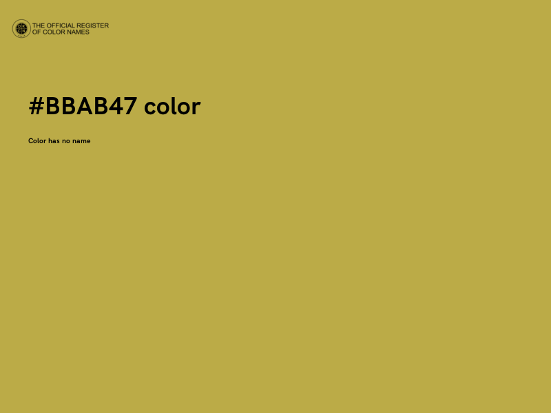 #BBAB47 color image