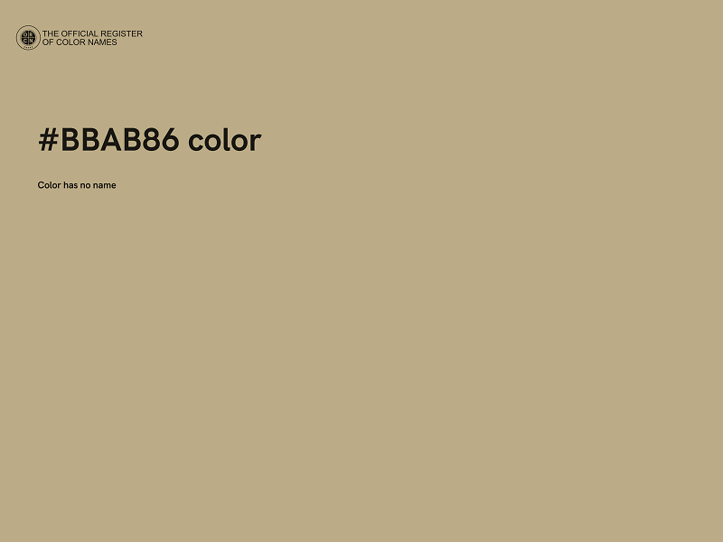 #BBAB86 color image