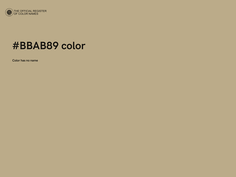 #BBAB89 color image