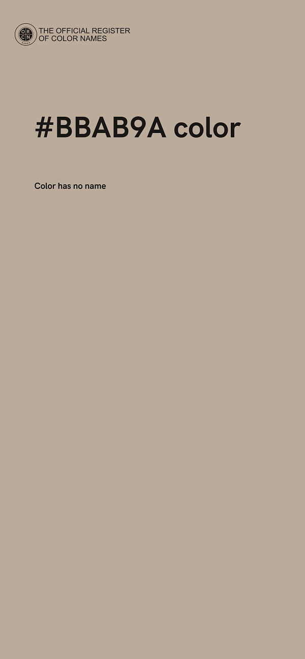 #BBAB9A color image