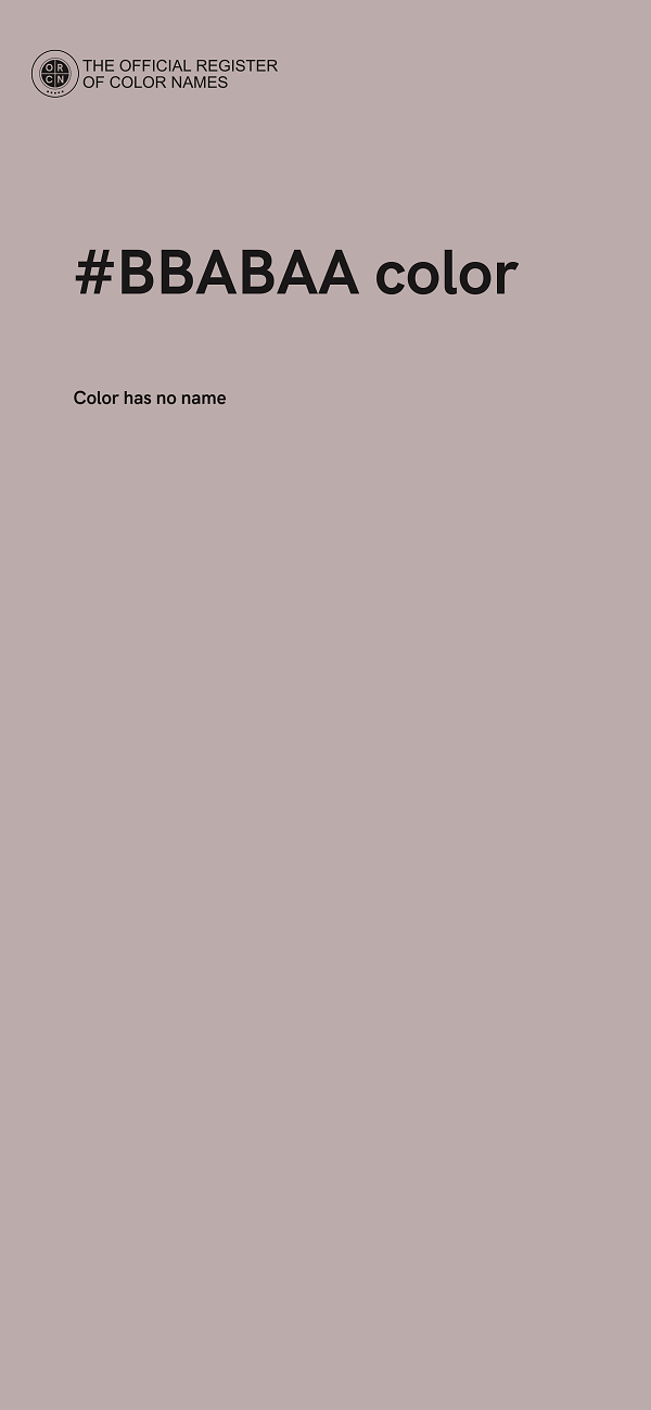 #BBABAA color image