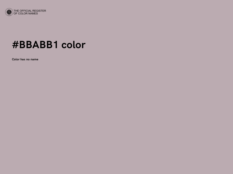 #BBABB1 color image