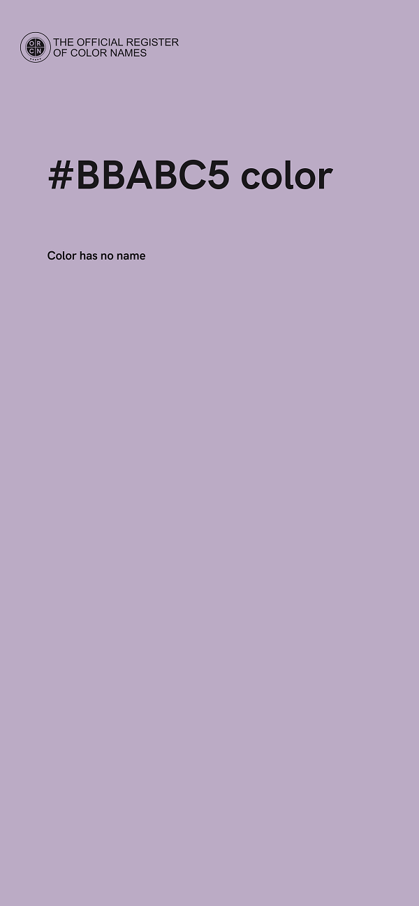#BBABC5 color image