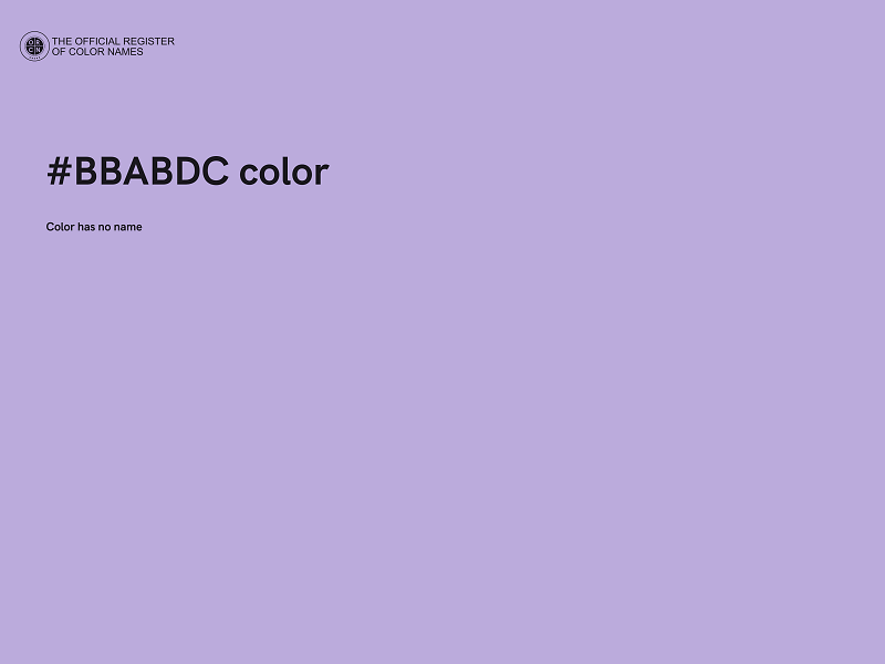 #BBABDC color image