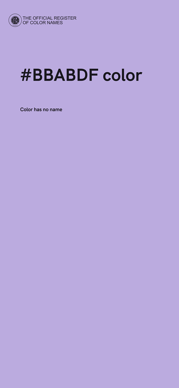 #BBABDF color image