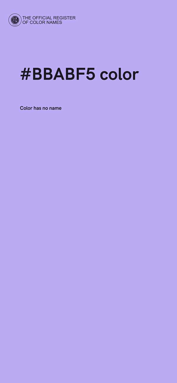 #BBABF5 color image