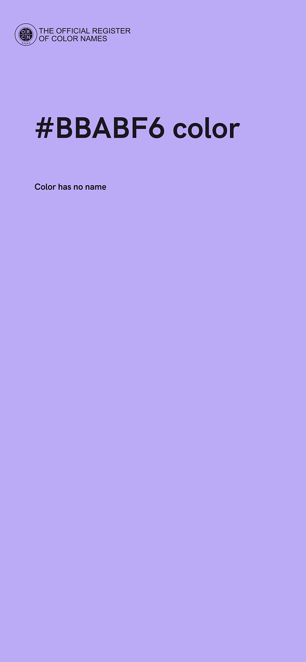 #BBABF6 color image