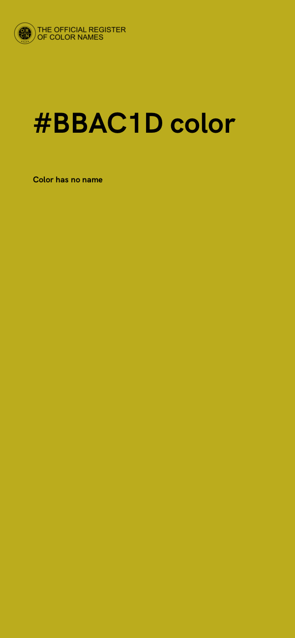 #BBAC1D color image