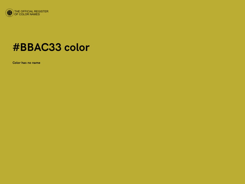 #BBAC33 color image