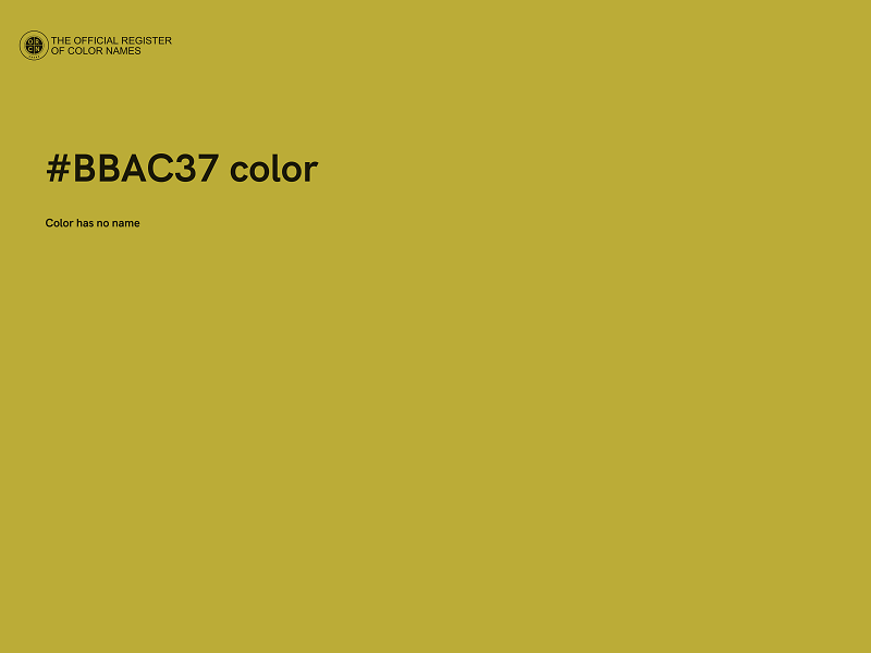 #BBAC37 color image