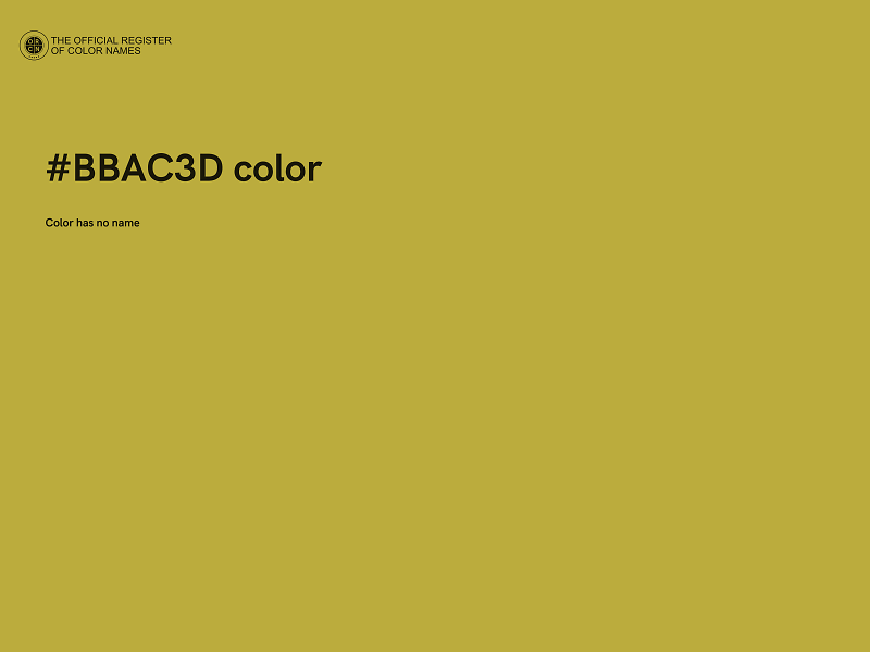 #BBAC3D color image