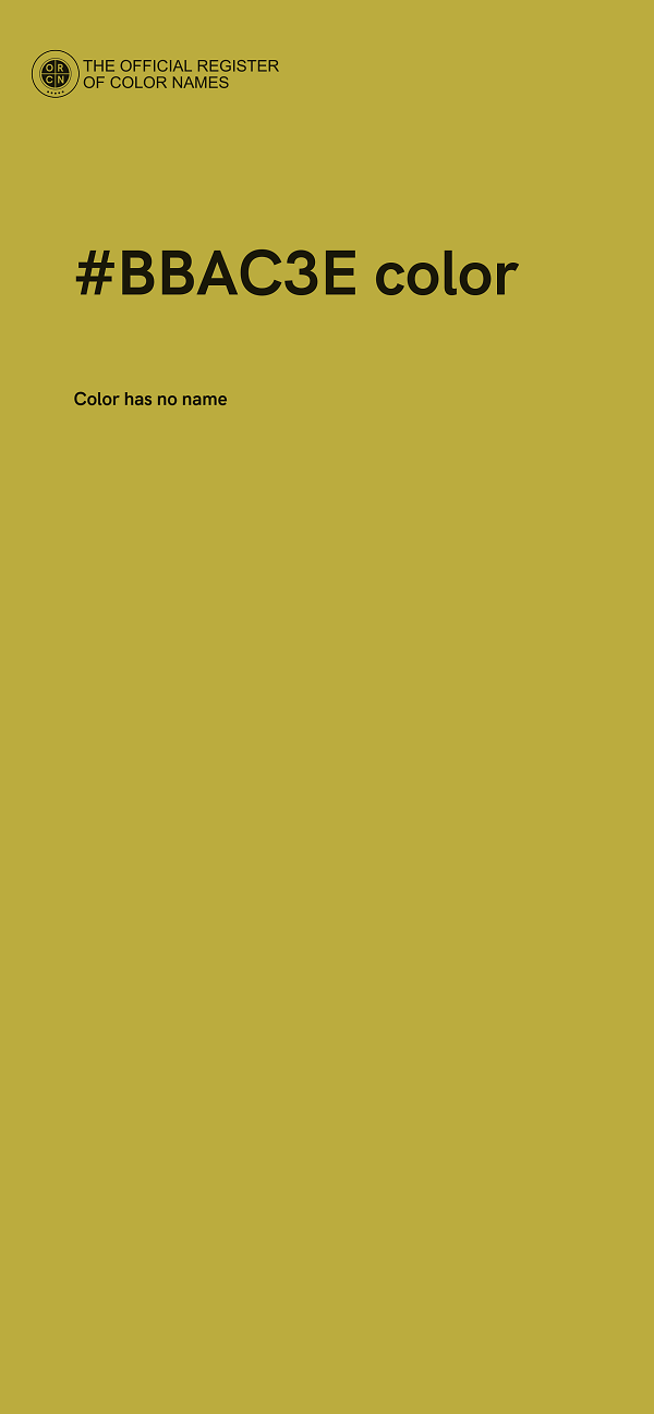 #BBAC3E color image