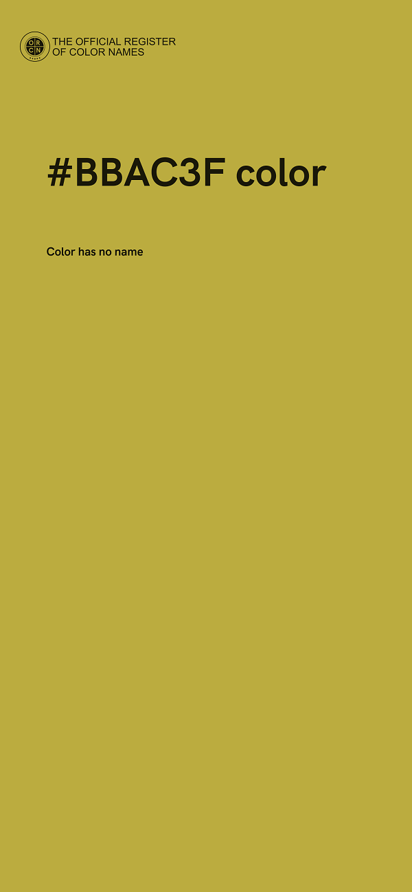 #BBAC3F color image