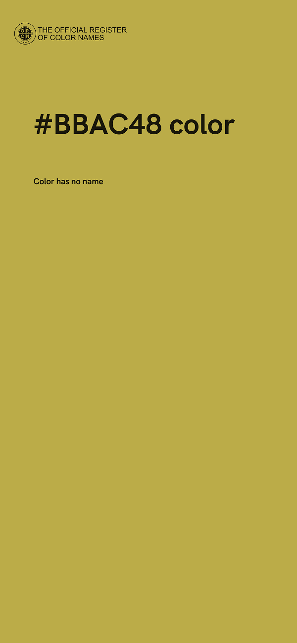 #BBAC48 color image
