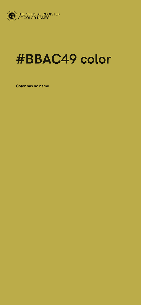 #BBAC49 color image