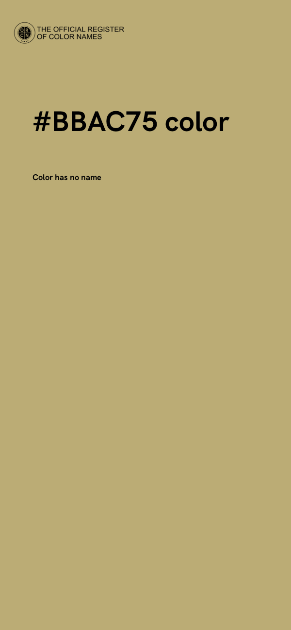 #BBAC75 color image