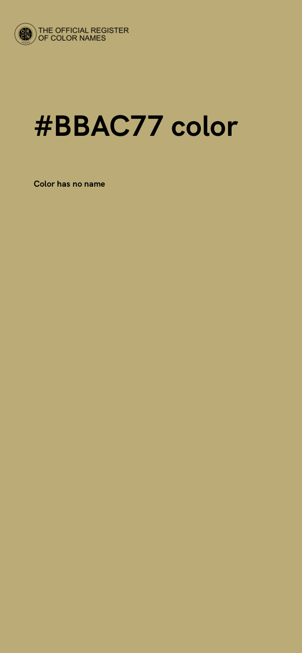 #BBAC77 color image