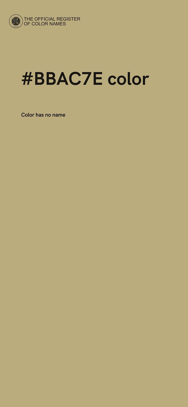 #BBAC7E color image