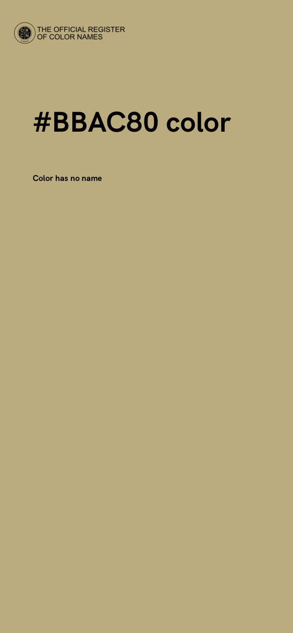#BBAC80 color image
