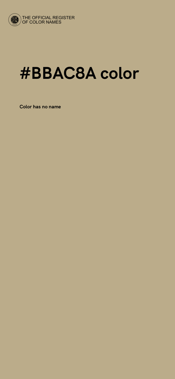 #BBAC8A color image