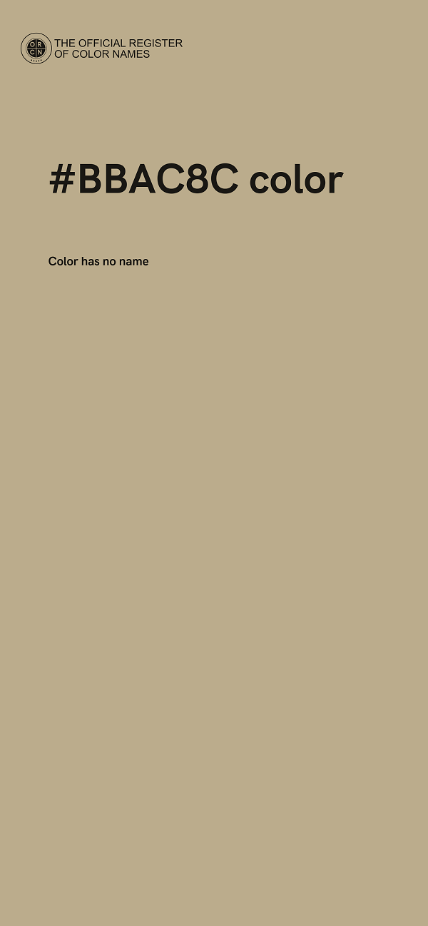 #BBAC8C color image