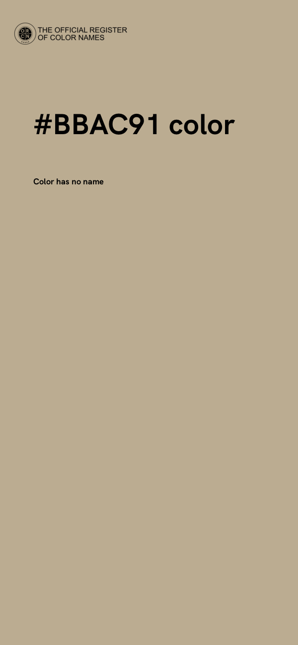 #BBAC91 color image