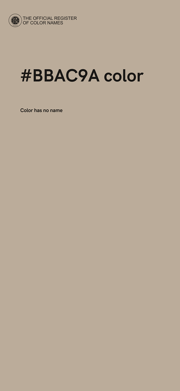 #BBAC9A color image