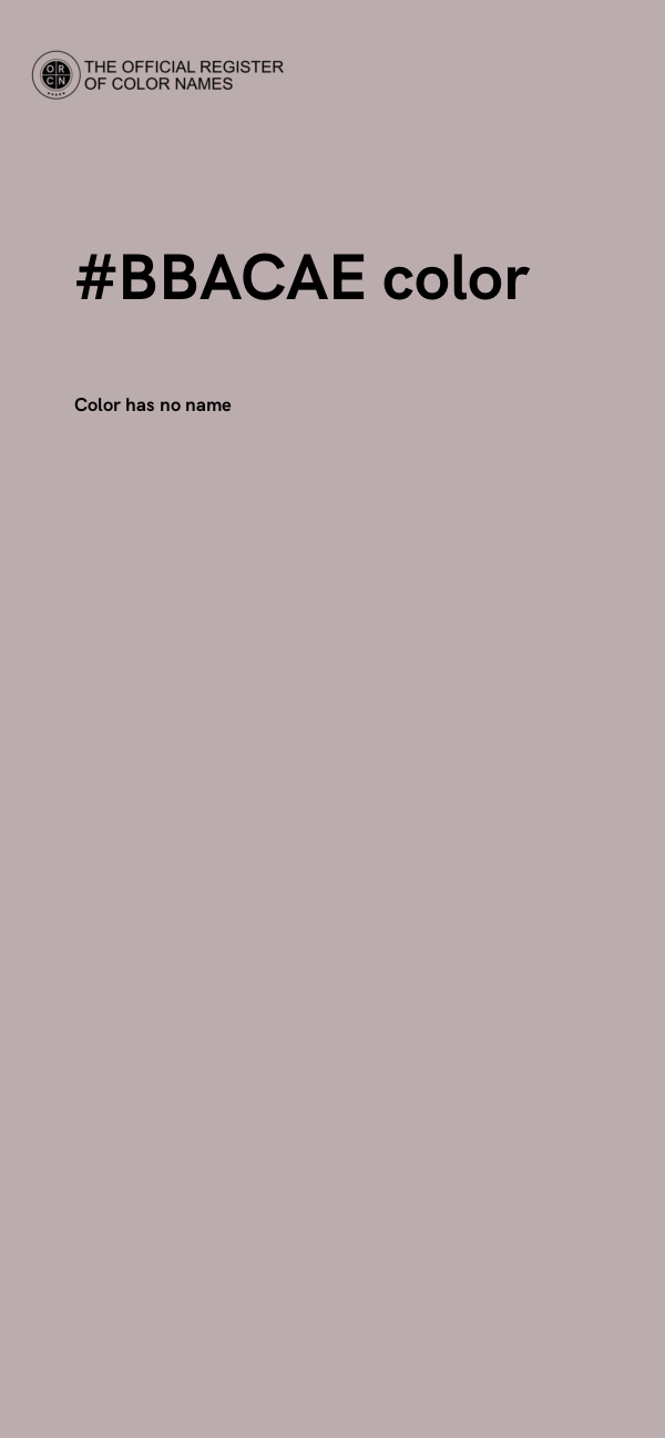 #BBACAE color image