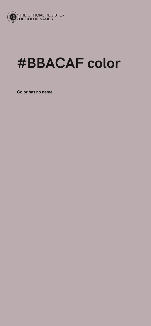 #BBACAF color image