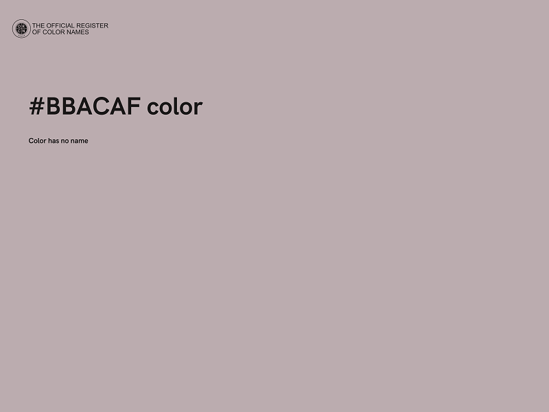 #BBACAF color image