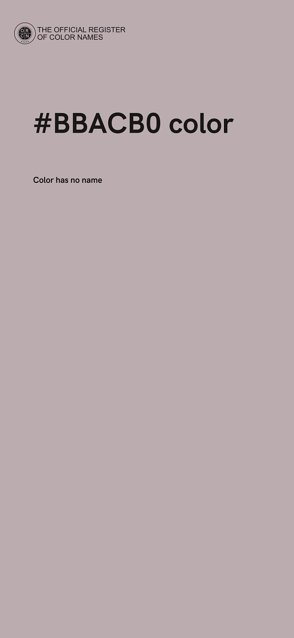 #BBACB0 color image