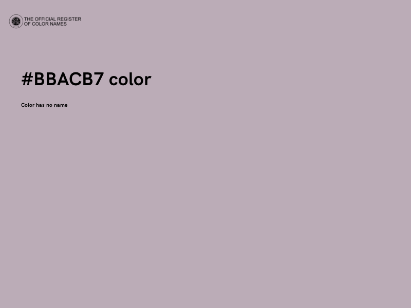 #BBACB7 color image