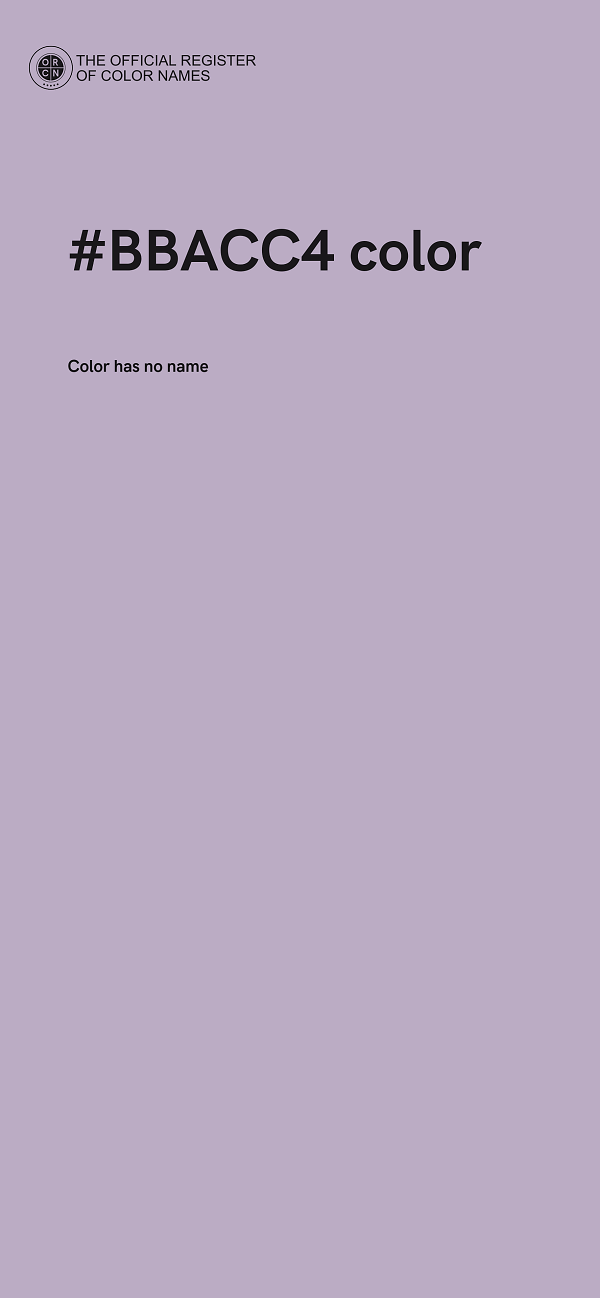 #BBACC4 color image