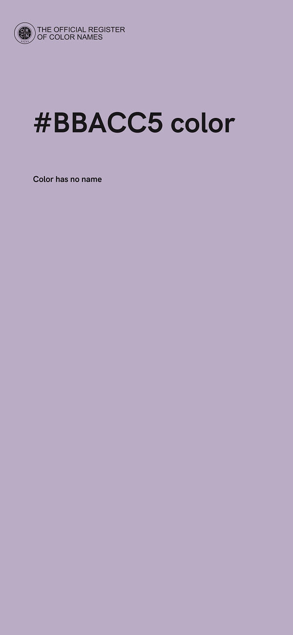 #BBACC5 color image