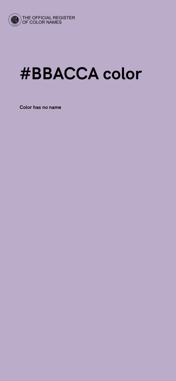 #BBACCA color image