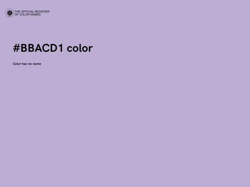 #BBACD1 color image