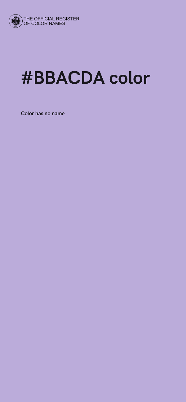 #BBACDA color image