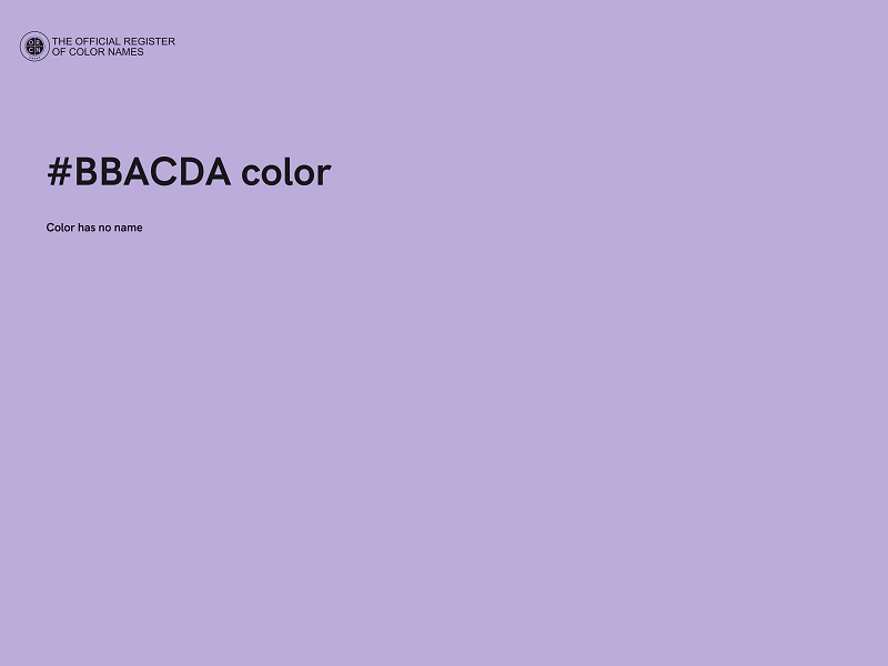#BBACDA color image