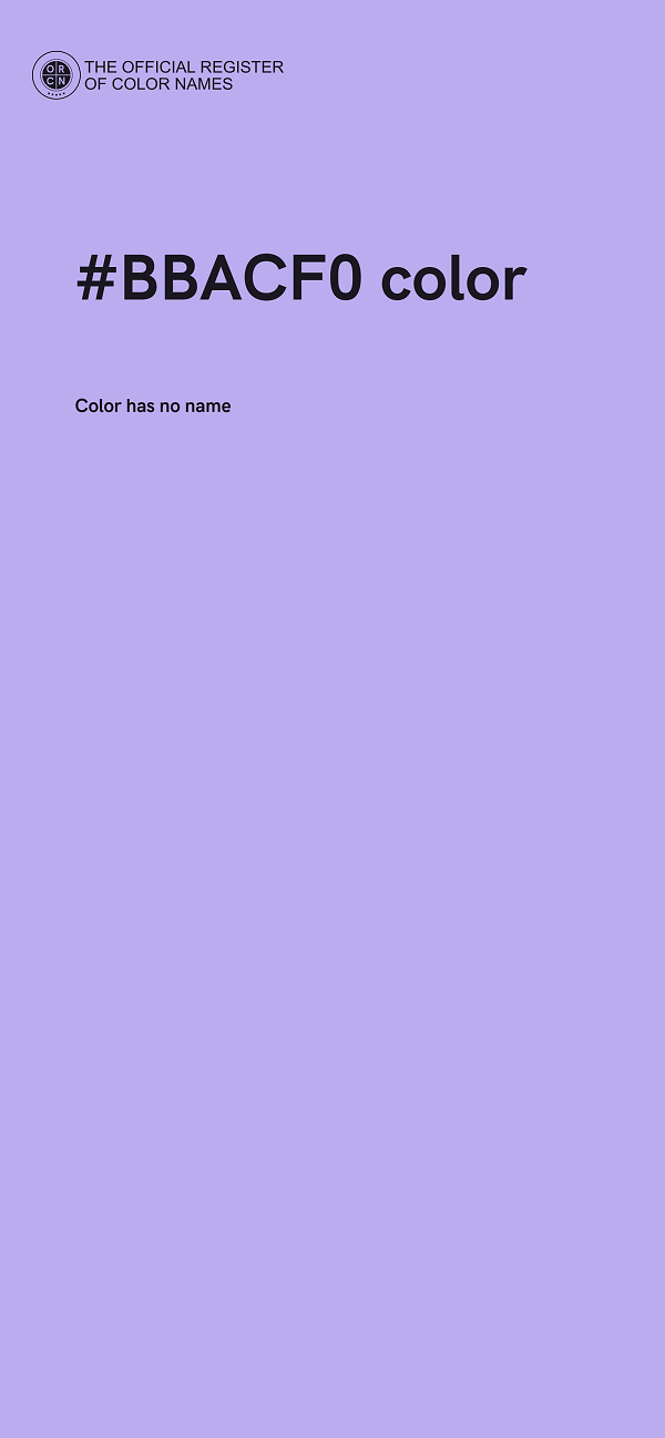 #BBACF0 color image