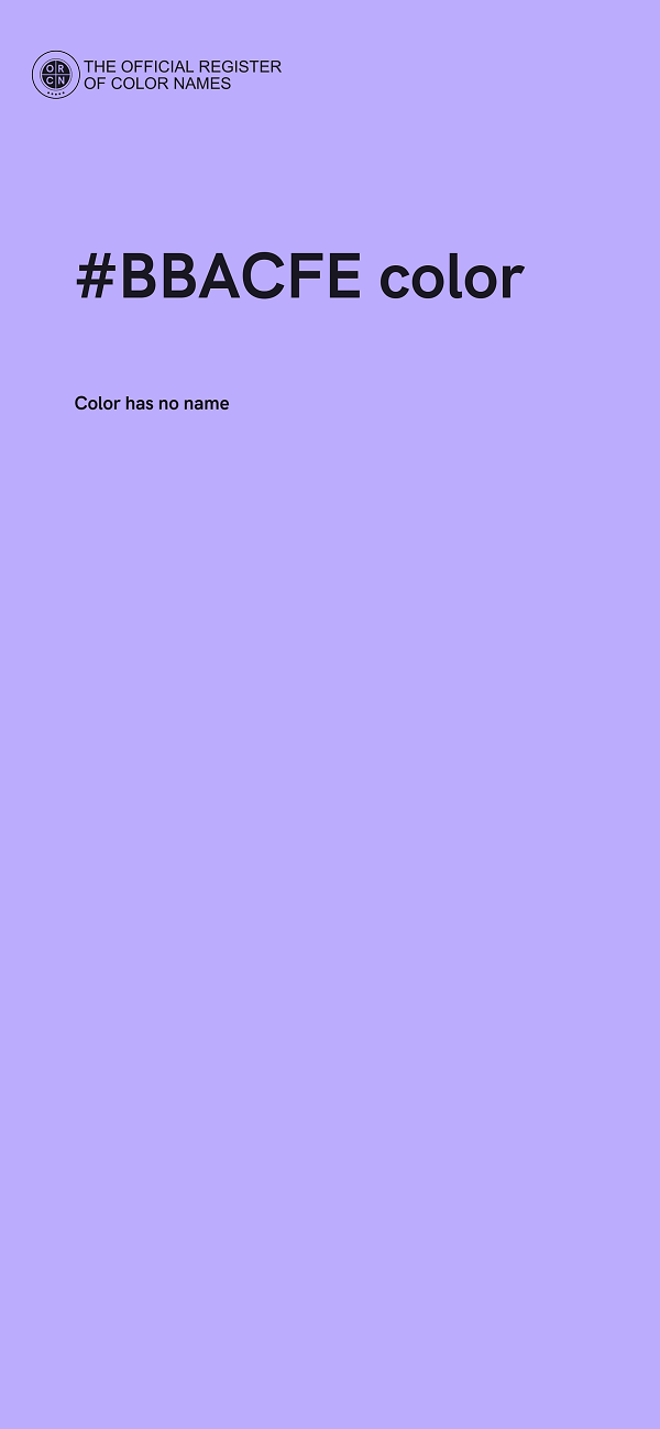 #BBACFE color image