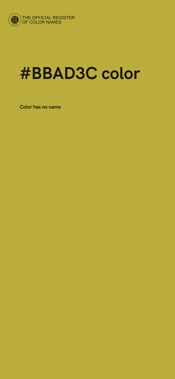 #BBAD3C color image