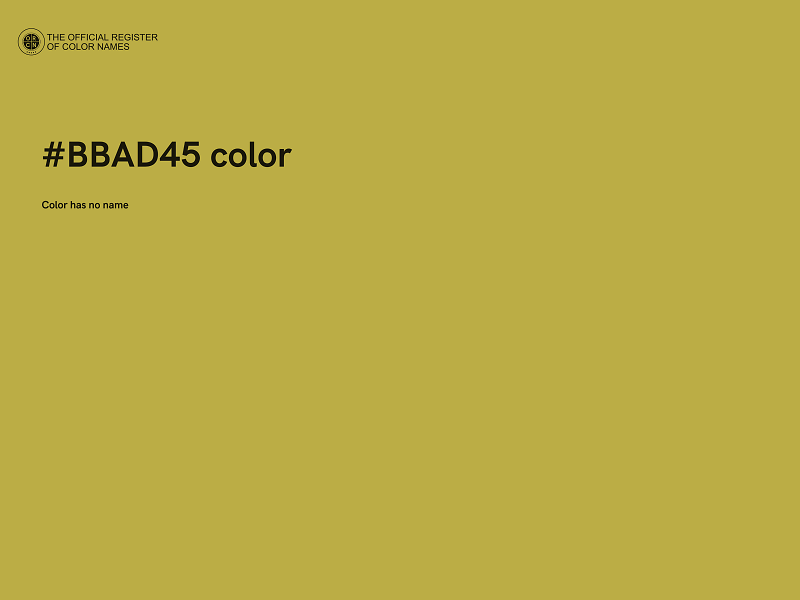 #BBAD45 color image