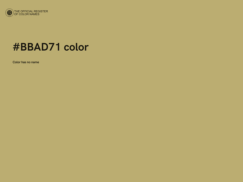 #BBAD71 color image