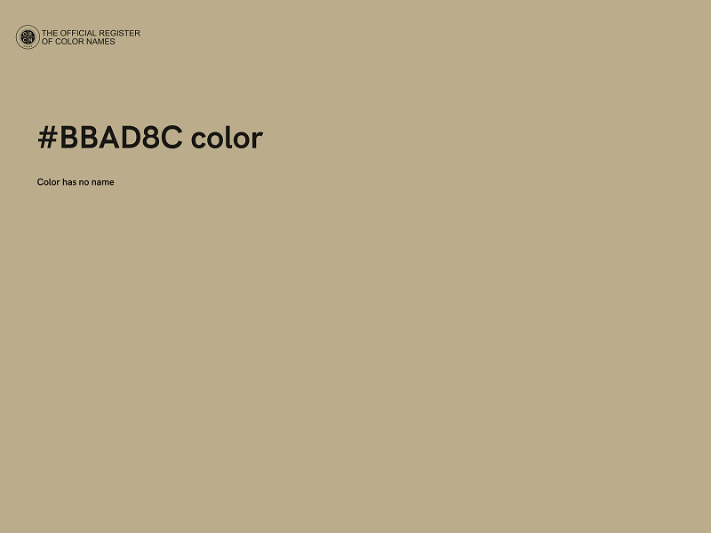 #BBAD8C color image
