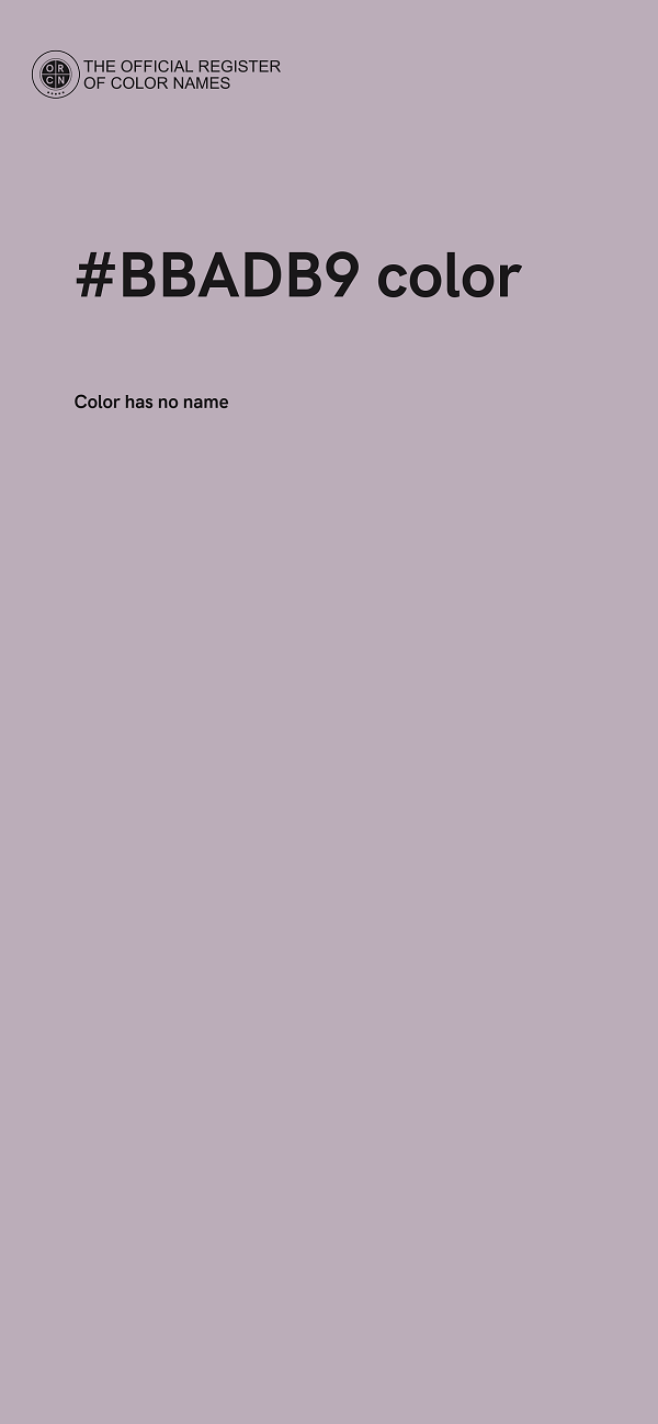 #BBADB9 color image